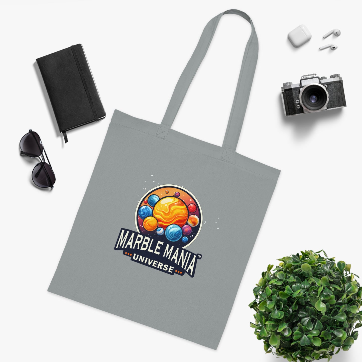 Marble Mania Universe Logo – Cotton Canvas Tote Bag