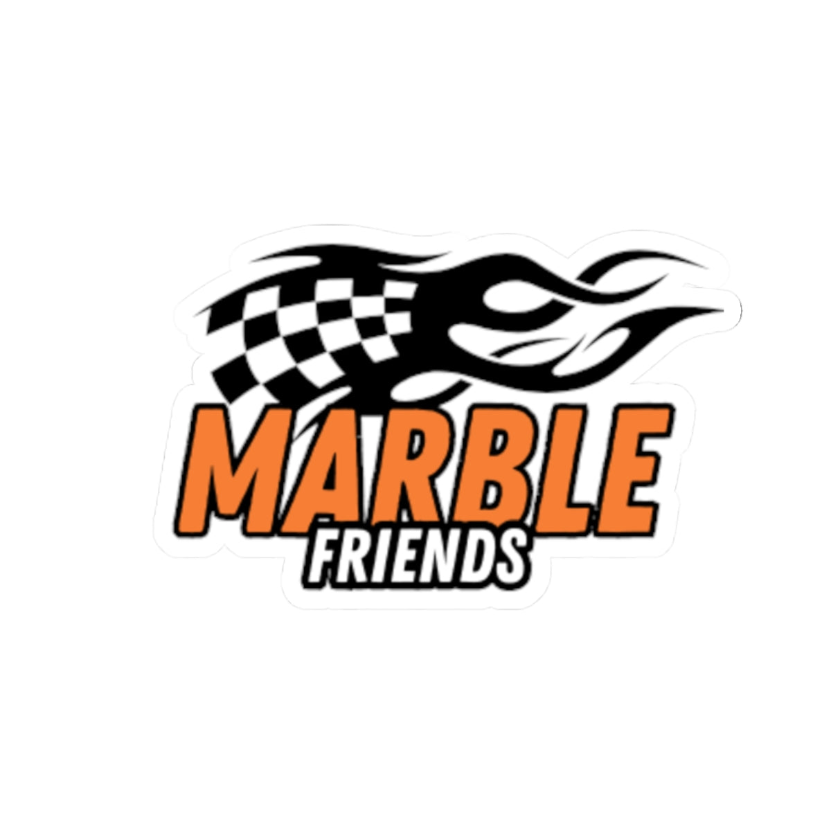 Vibrant Kiss-Cut Stickers for Car Lovers, Marble Friends Lapel Decals, Racing Theme Stickers, Gift for Friends, Unique Laptop Decor