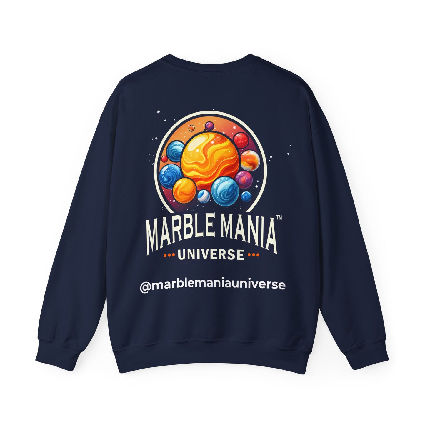 Cosmic Marble Mania Sweatshirt | Unisex Heavy Blend™ Crewneck, Space Themed Apparel, Gift for Astronomers, Perfect for Holidays, Cozy Wear