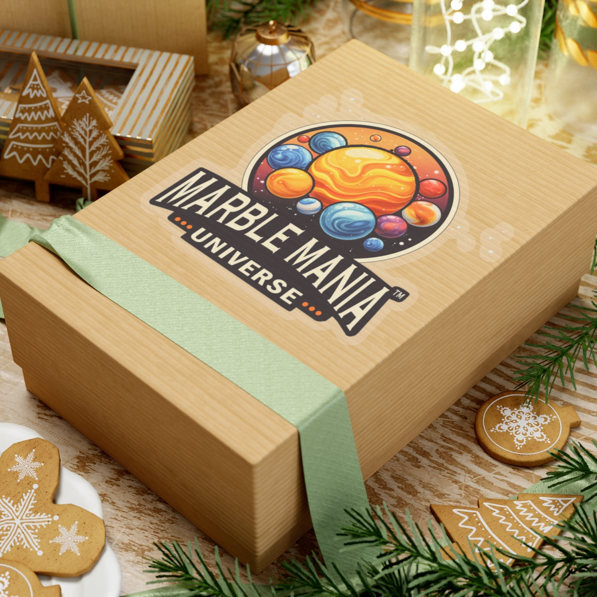 Cosmic Marble Mania Kiss-Cut Stickers - Planetary Decals for Laptops, Journals, DIY Projects, Gift Ideas, Space Decor