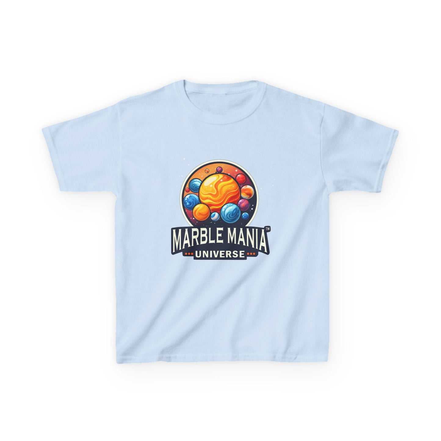 Kids Marble Mania Universe Logo T-Shirt – Heavy Cotton Tee for Everyday Adventur