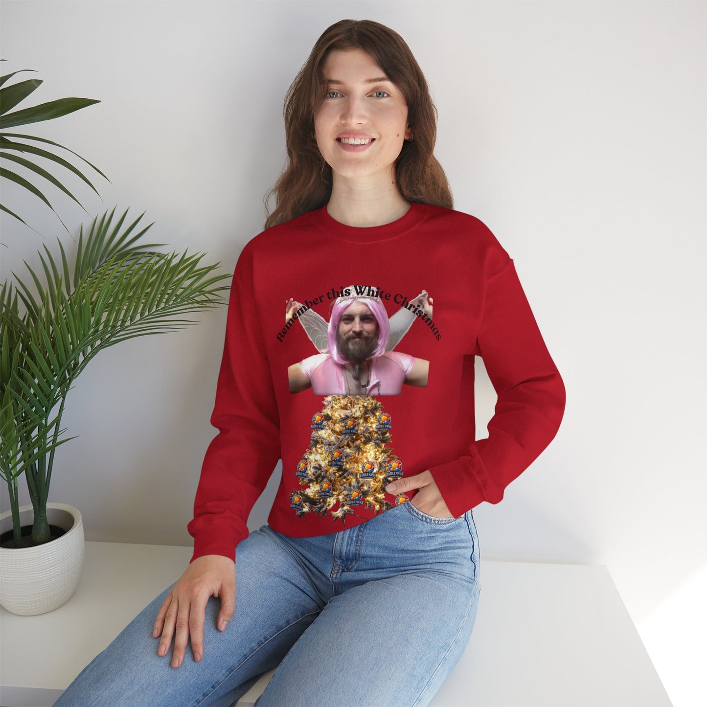 Crewneck Sweatshirt — 'Remember the White Christmas' Holiday Graphic Pullover