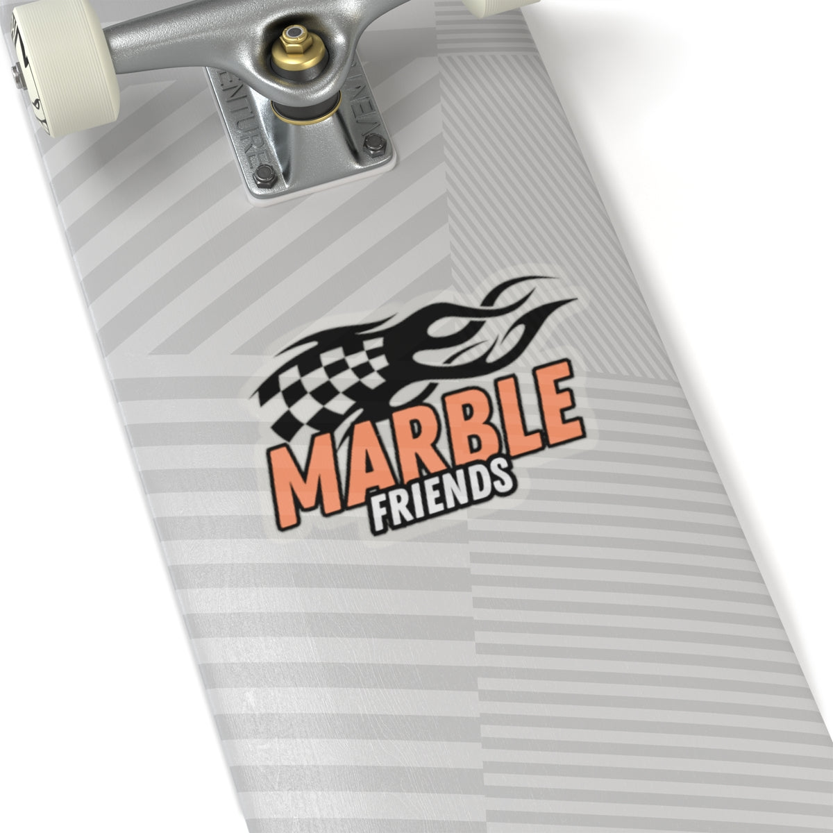 Vibrant Kiss-Cut Stickers for Car Lovers, Marble Friends Lapel Decals, Racing Theme Stickers, Gift for Friends, Unique Laptop Decor