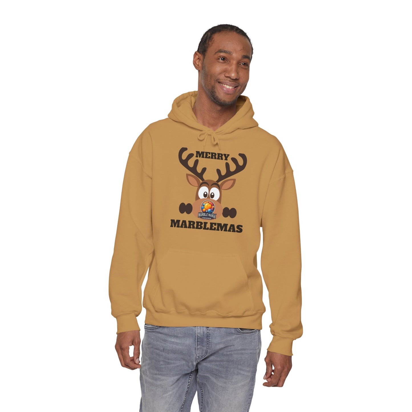 Hoodie — Merry Marblemas Reindeer Christmas Sweatshirt