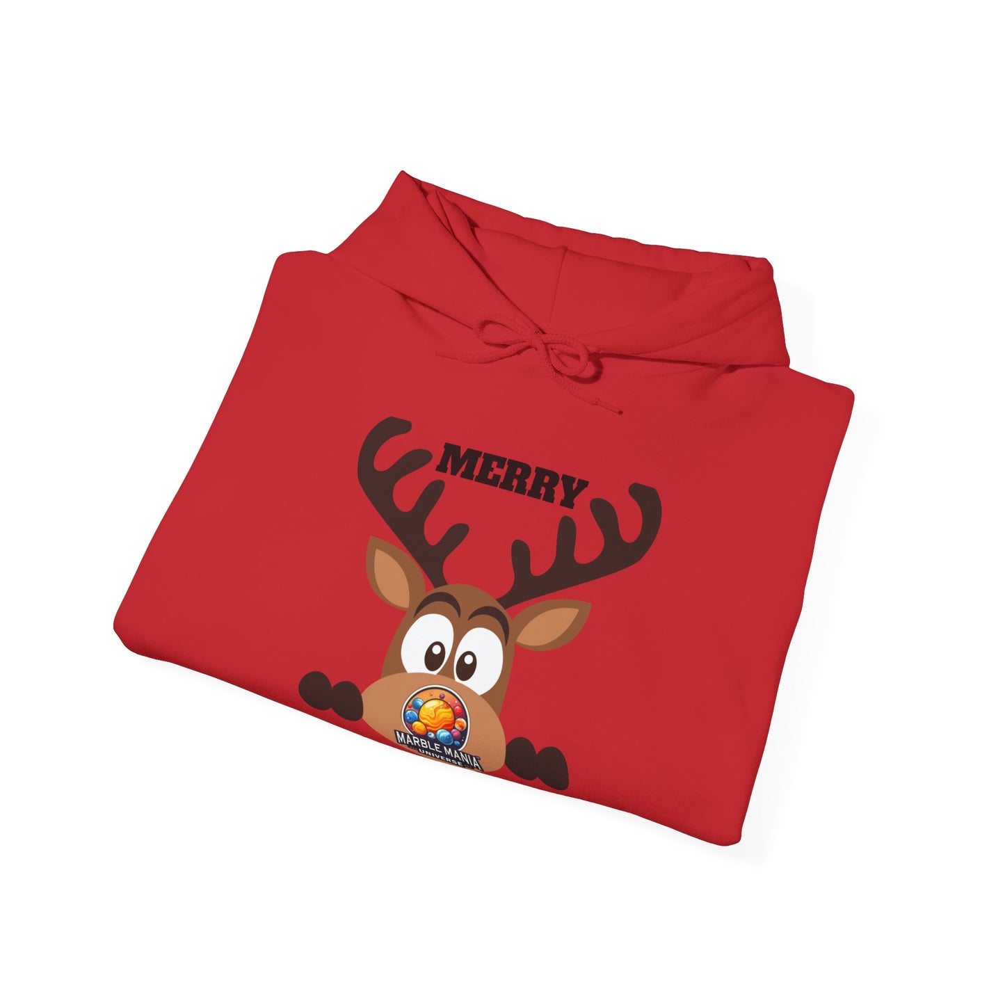 Hoodie — Merry Marblemas Reindeer Christmas Sweatshirt