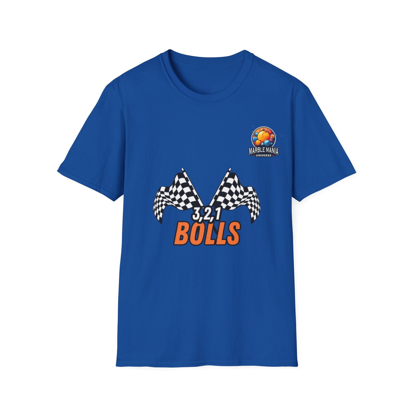 Marble Mania Universe "3, 2, 1 Bolls" – Unisex Softstyle T-Shirt