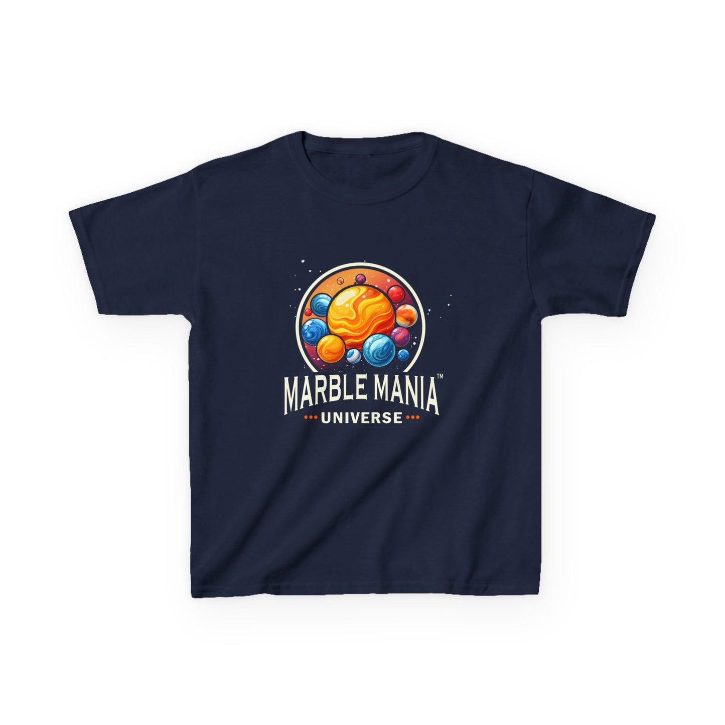 Kids Marble Mania Universe Logo T-Shirt – Heavy Cotton Tee for Everyday Adventur