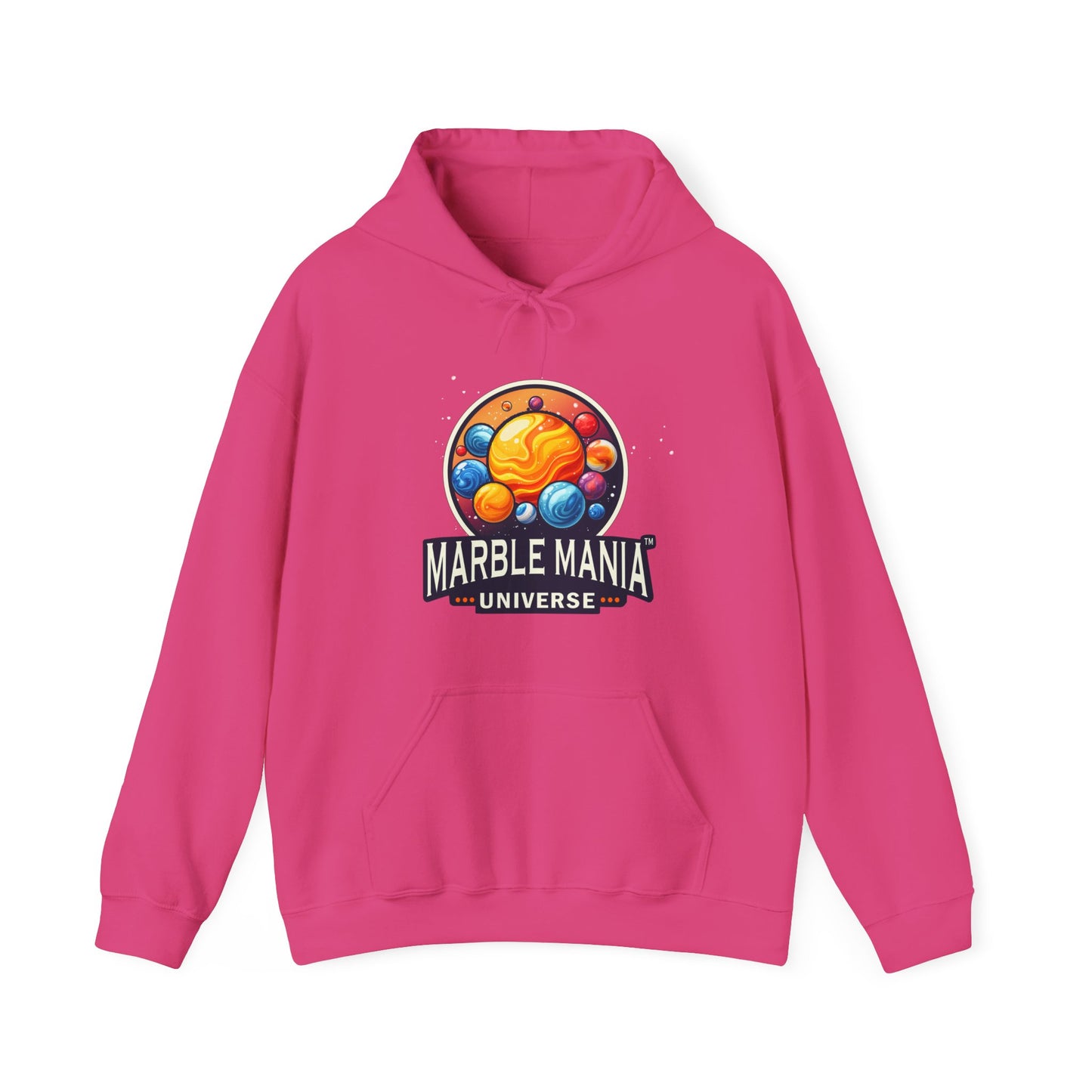 Marble Mania Universe Hoodie — Colorful Planet Graphic Pullover