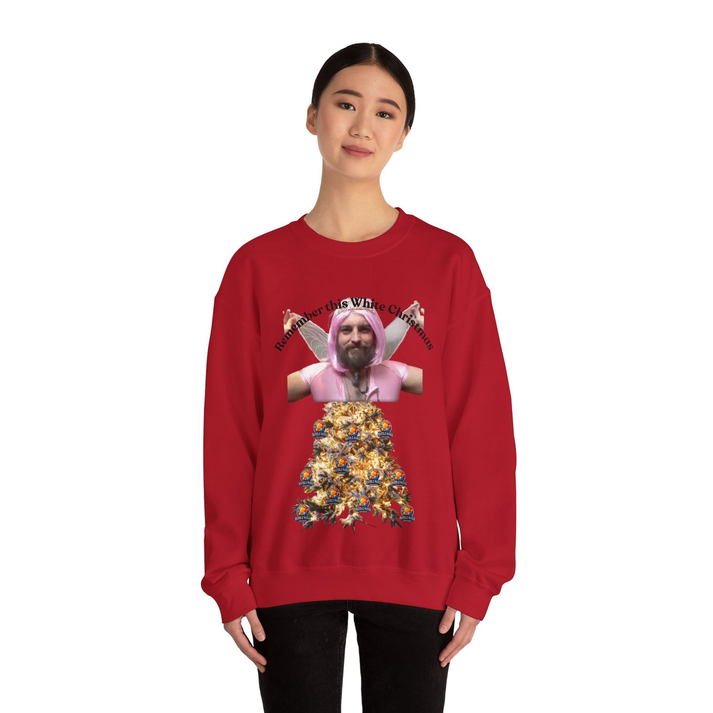 Crewneck Sweatshirt — 'Remember the White Christmas' Holiday Graphic Pullover