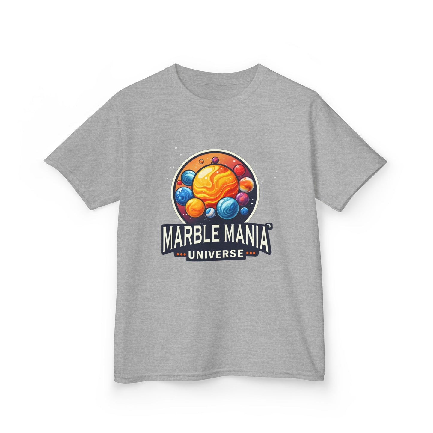 Kids Marble Mania Universe Logo T-Shirt – Heavy Cotton Tee for Everyday Adventur
