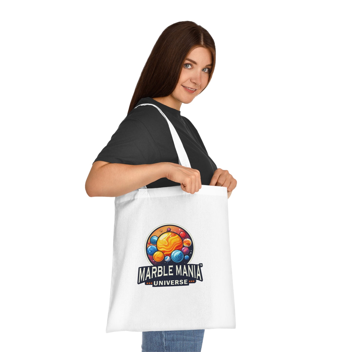 Marble Mania Universe Logo – Cotton Canvas Tote Bag