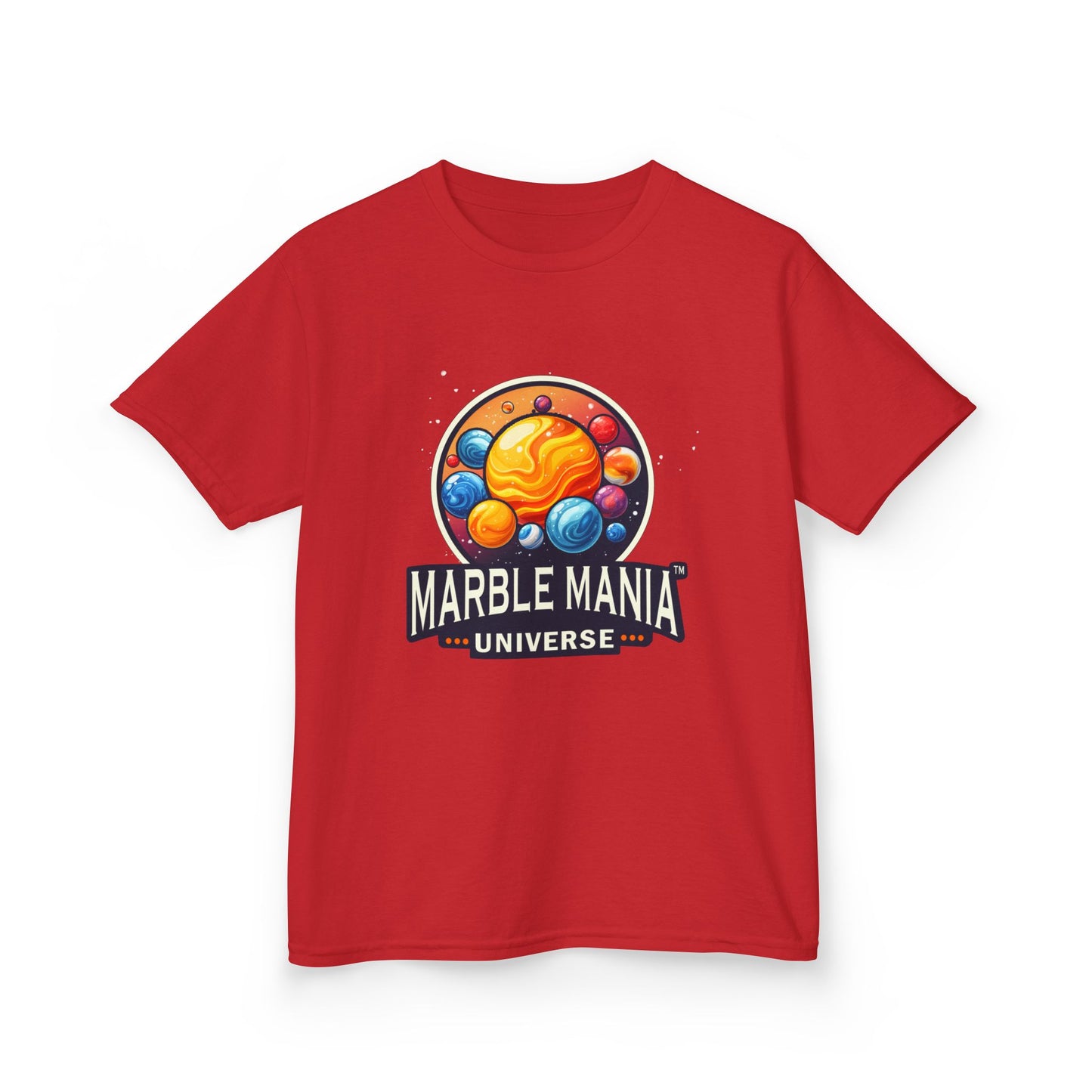 Kids Marble Mania Universe Logo T-Shirt – Heavy Cotton Tee for Everyday Adventur