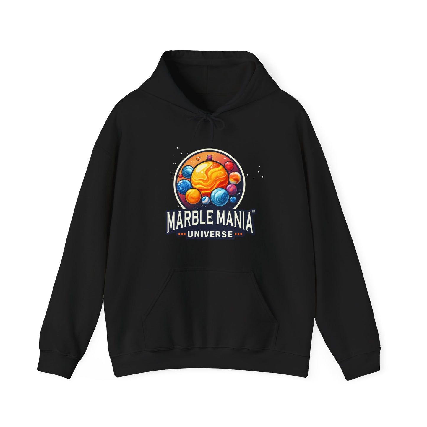 Marble Mania Universe Logo Hoodie – Unisex Heavy Blend™ Pullover Sweatshirt