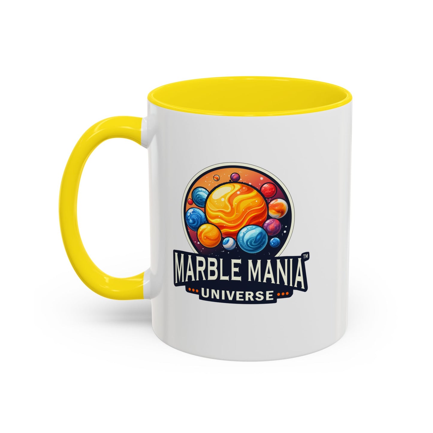 Marble Mania Universe Logo Accent Mug – 11oz