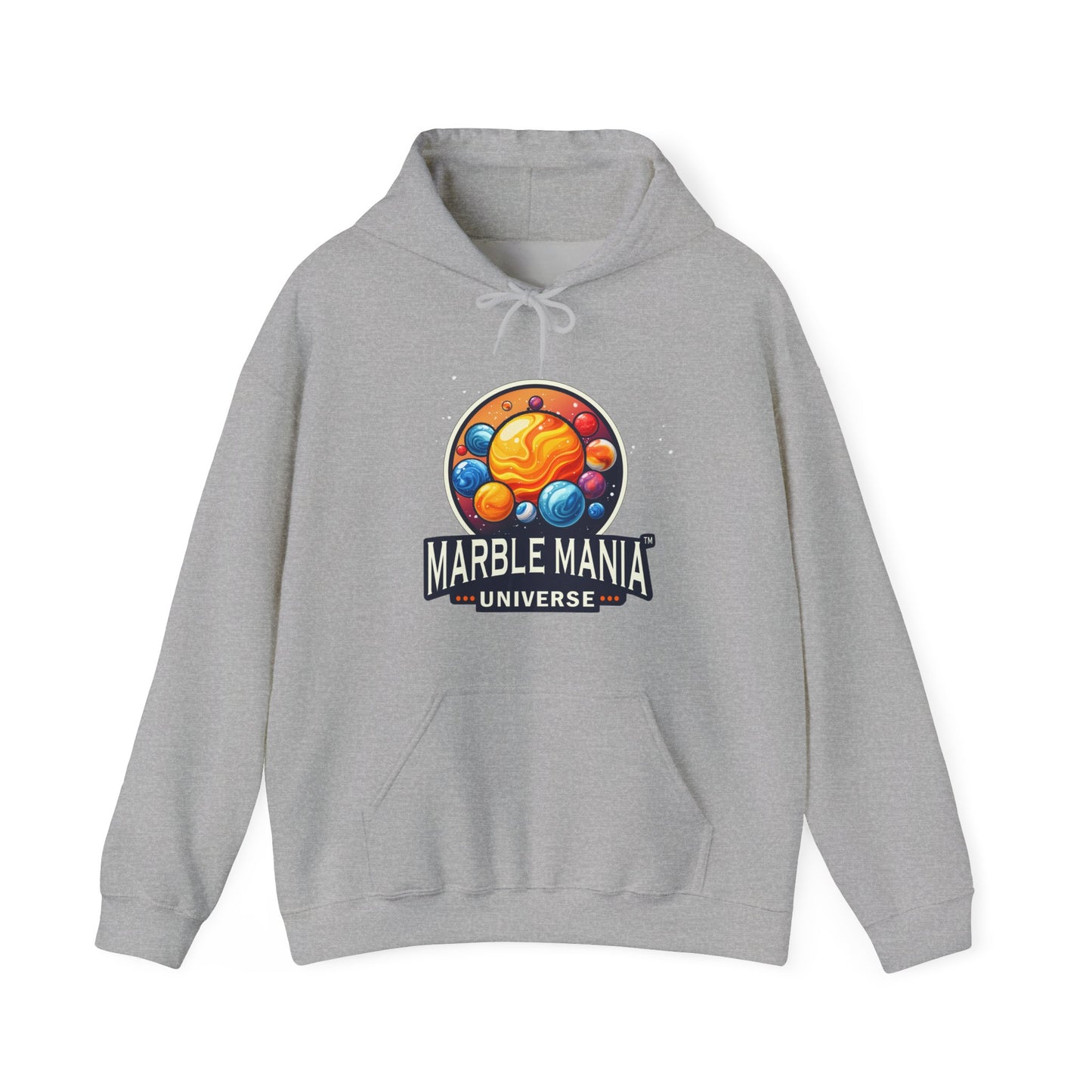 Marble Mania Universe Logo Hoodie – Unisex Heavy Blend™ Pullover Sweatshirt
