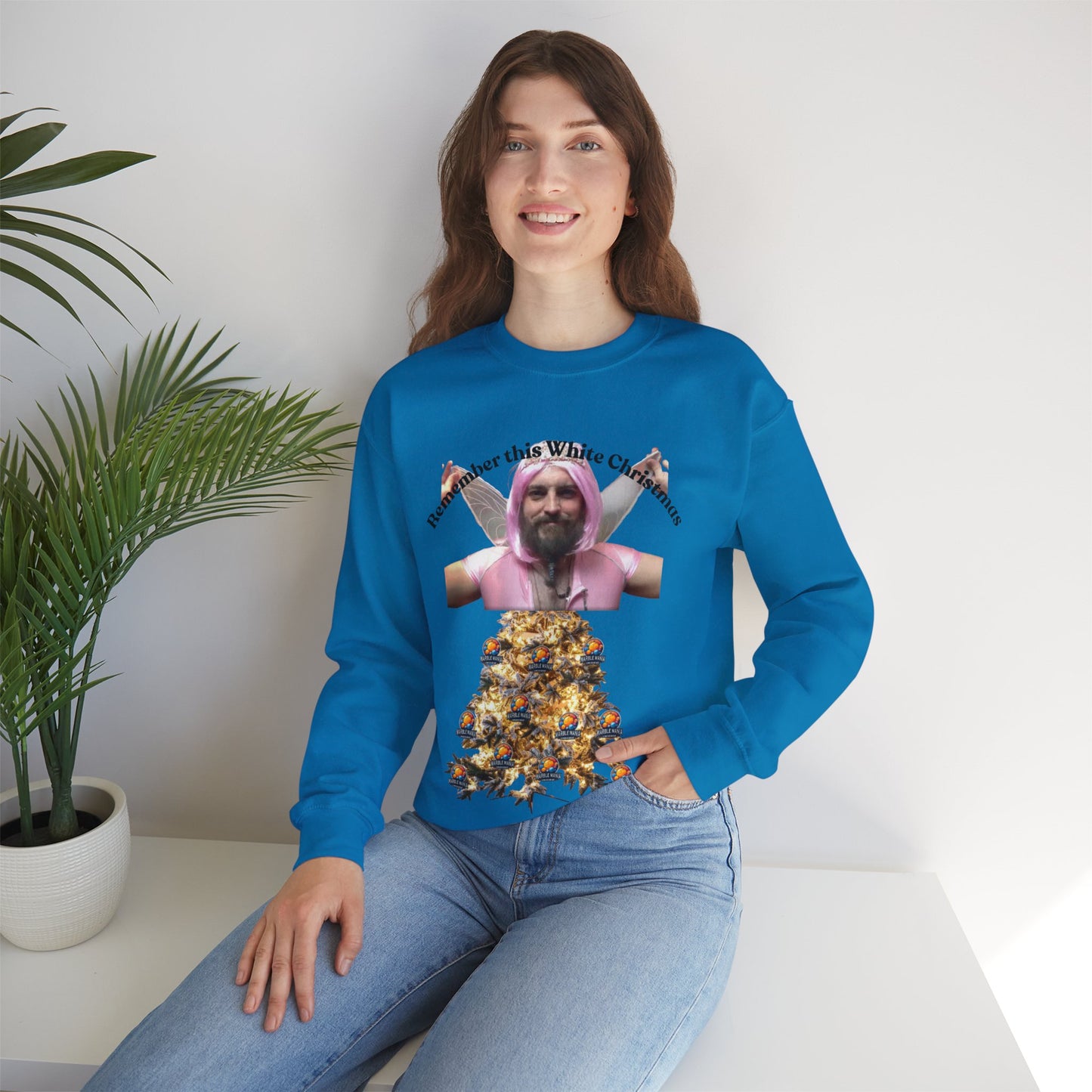 Crewneck Sweatshirt — 'Remember the White Christmas' Holiday Graphic Pullover