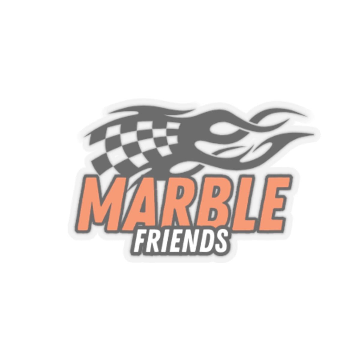 Vibrant Kiss-Cut Stickers for Car Lovers, Marble Friends Lapel Decals, Racing Theme Stickers, Gift for Friends, Unique Laptop Decor