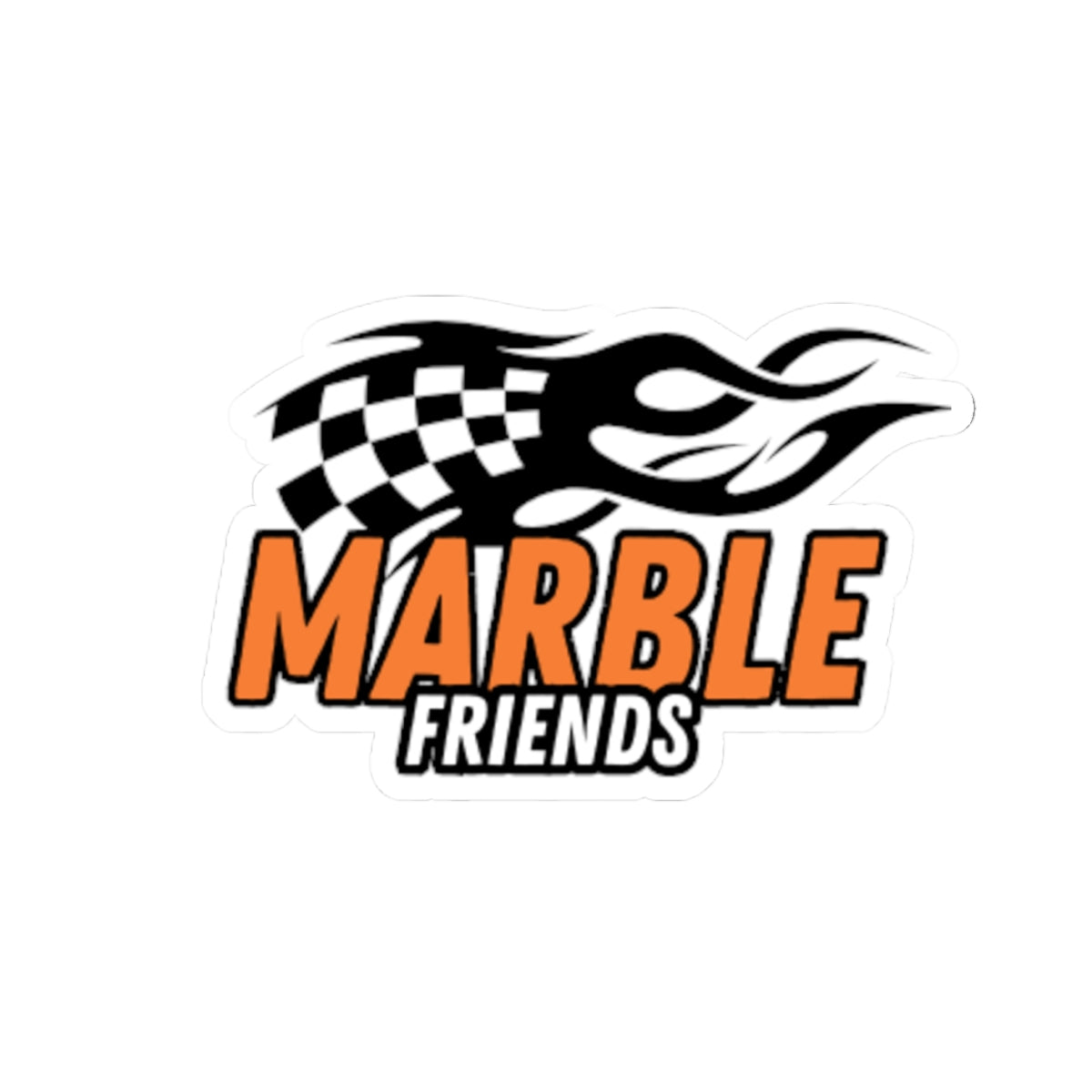 Vibrant Kiss-Cut Stickers for Car Lovers, Marble Friends Lapel Decals, Racing Theme Stickers, Gift for Friends, Unique Laptop Decor