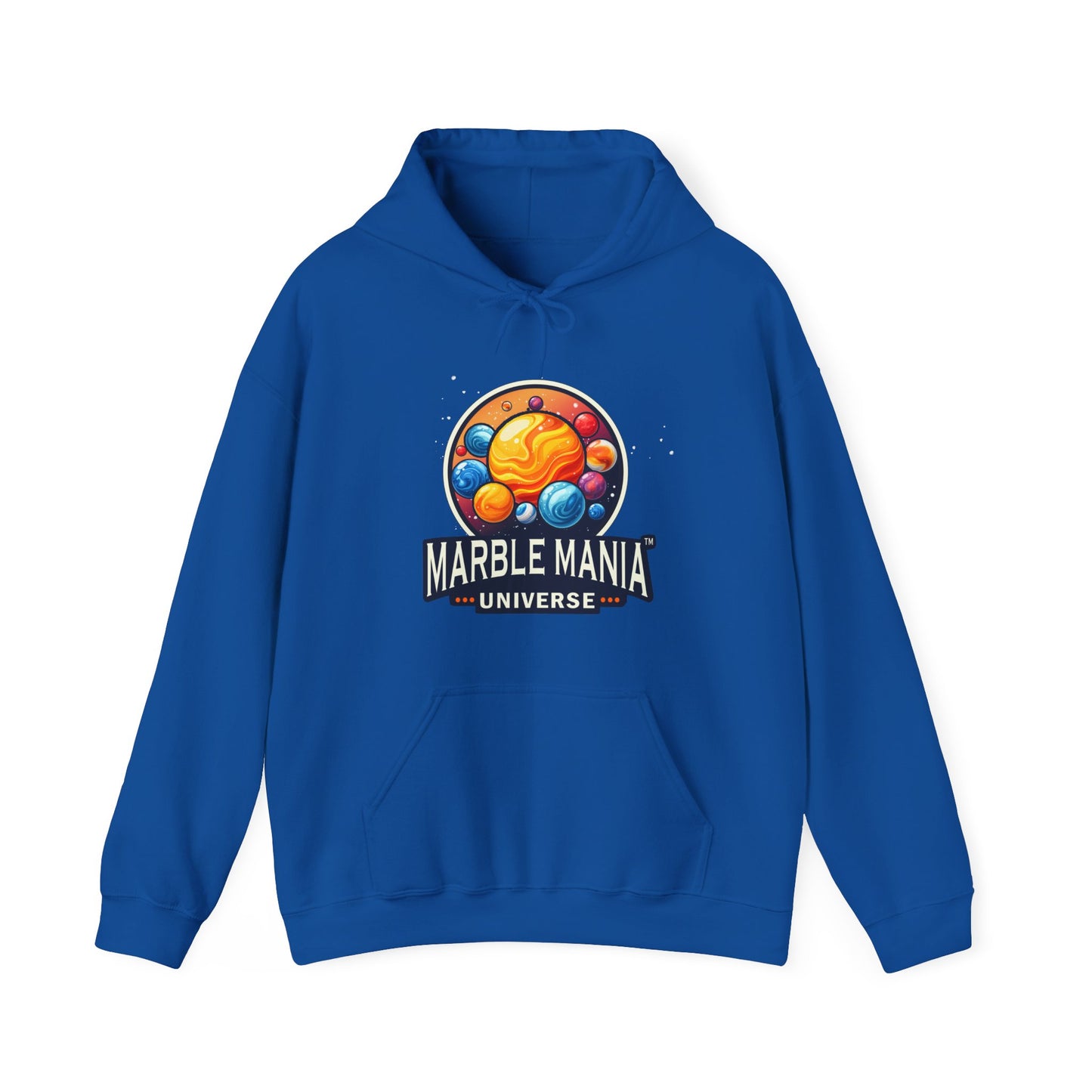 Marble Mania Universe Hoodie — Colorful Planet Graphic Pullover