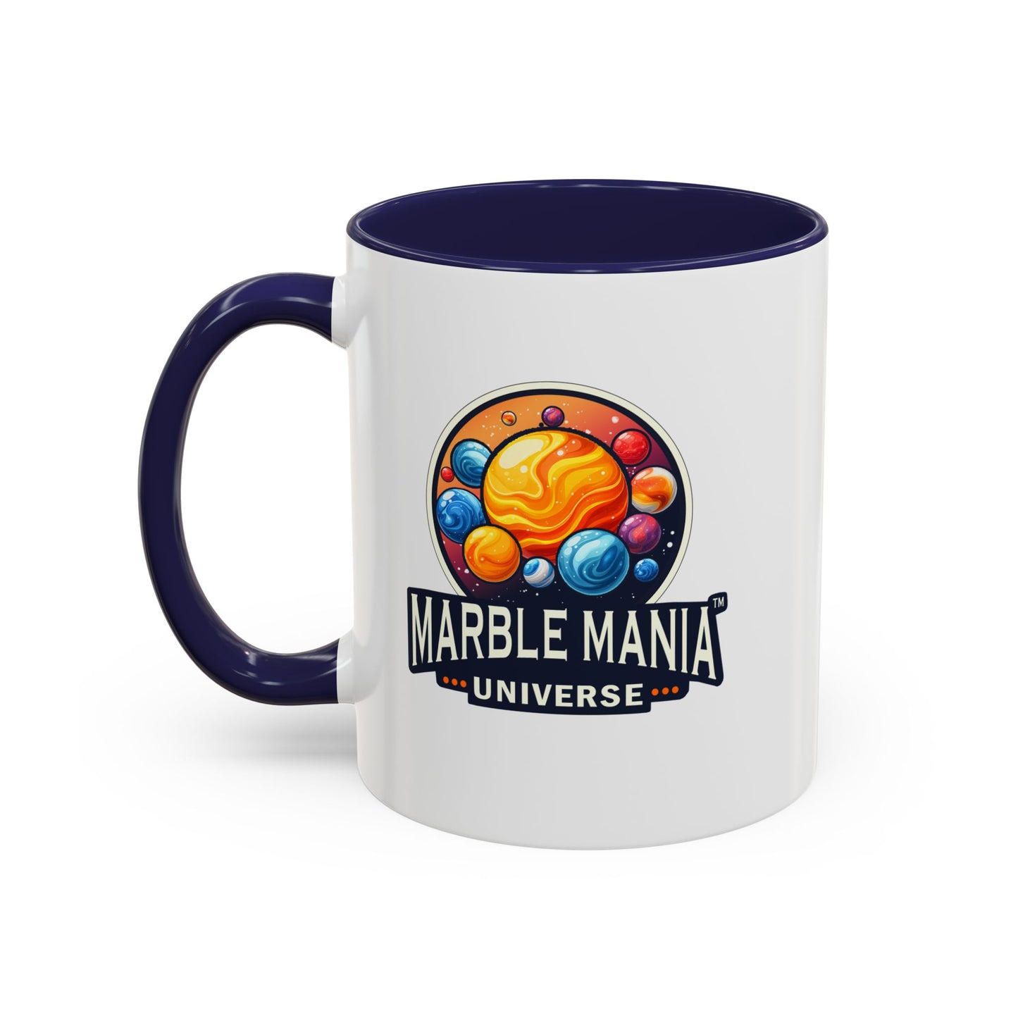 Marble Mania Universe Logo Accent Mug – 11oz