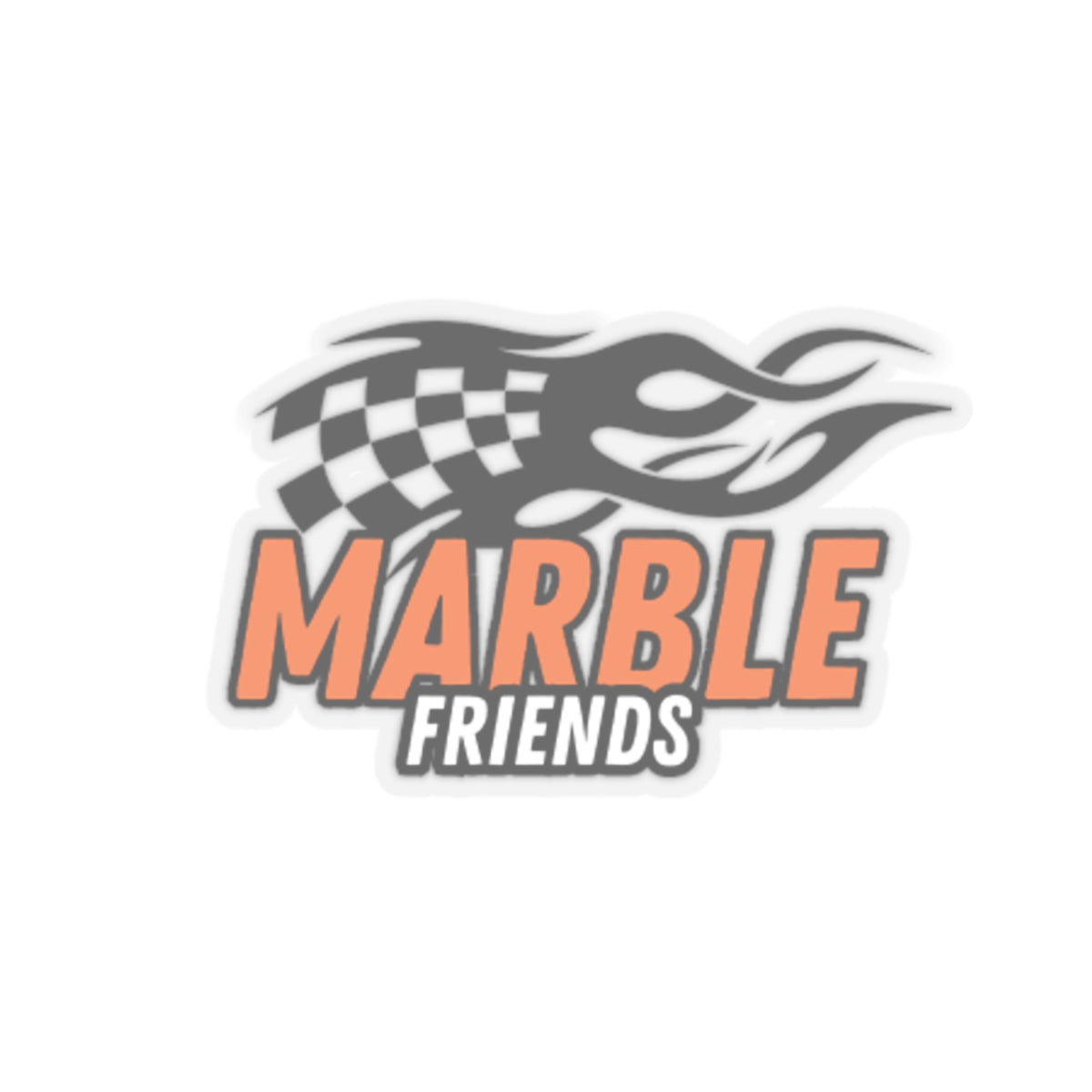 Vibrant Kiss-Cut Stickers for Car Lovers, Marble Friends Lapel Decals, Racing Theme Stickers, Gift for Friends, Unique Laptop Decor