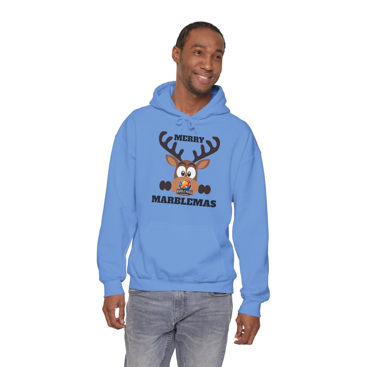 Hoodie — Merry Marblemas Reindeer Christmas Sweatshirt